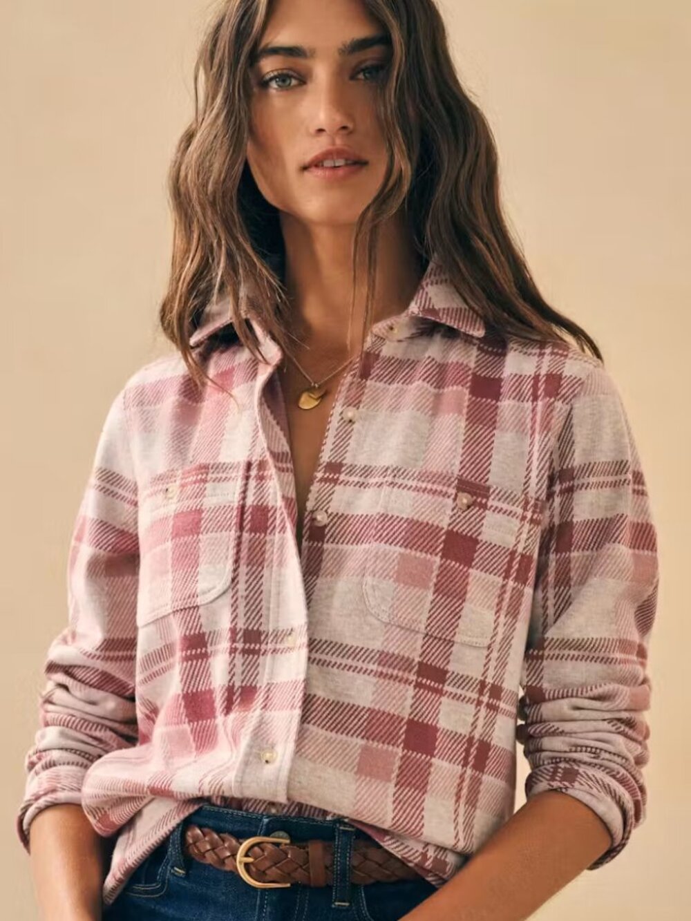 FAHERTY Brand Legend Sweater Shirt - Medium - Amelia Plaid